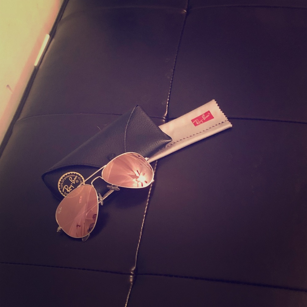 Ray-Ban Pink flash lens aviators!!!